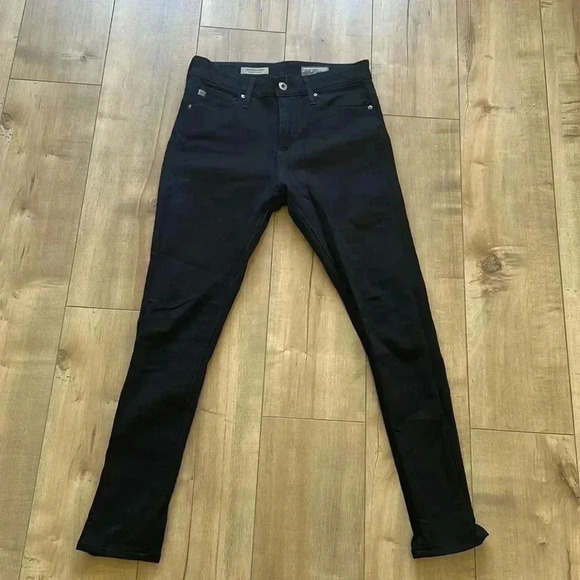 AG Adriano Goldschmied Farrah High Rise Skinny Ankle Black Jeans Size 24 Reg - Picture 3 of 8